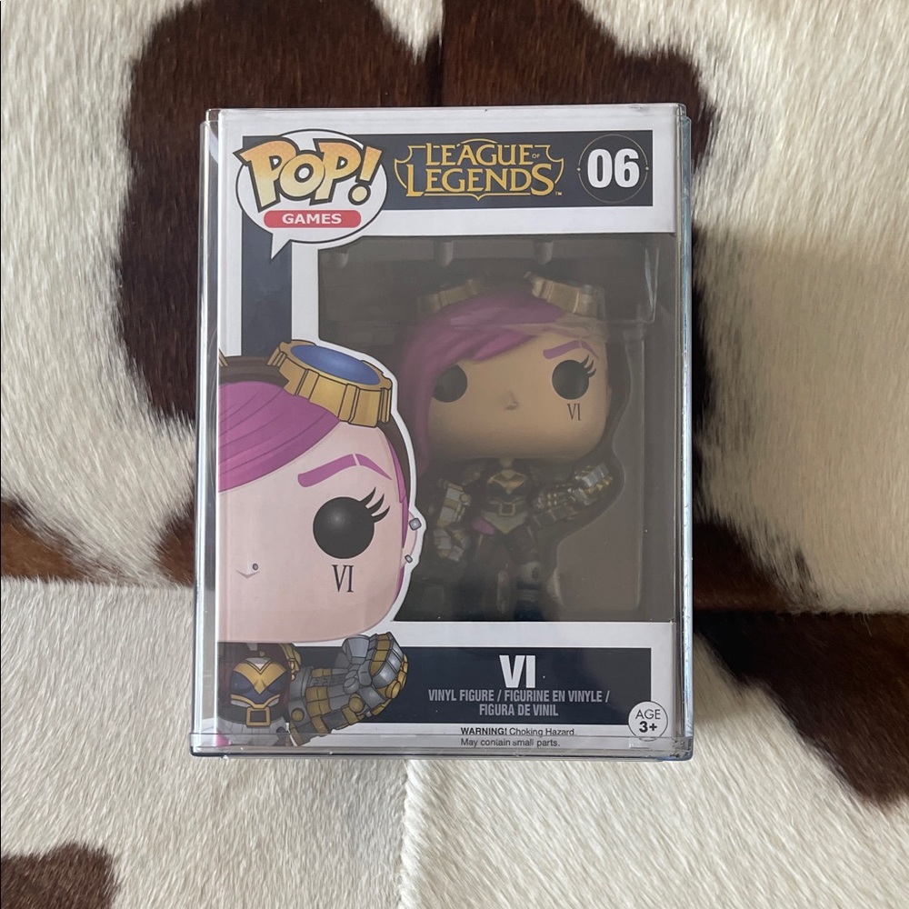 Funko Pop Games VI Figure with Pink Hair and Black Outfit